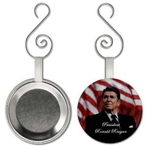 Republican US President Ronald Reagan 2.25 inch Button Style Hanging 