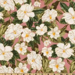  44 Wide Rose Magnolia Williamsburg Botanicals Fabric By The Yard 