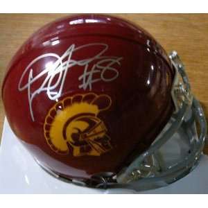 Dwayne Jarrett Signed USC Trojans Riddell Replica Mini Helmet