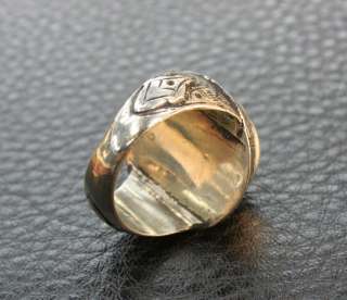   ring measures approximately 1 3 inches 3 3 cm high weight 15 9 grams