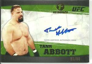 Topps UFC Knockout Auto Autograph Tank Abbott / 88  