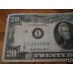  20$ 1969   FEDERAL RESERVE NOTE   BANK OF MINNEAPOLIS 