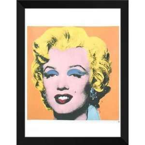  Warhol FRAMED Art 28x36 Marilyn,Orange Shot On White 