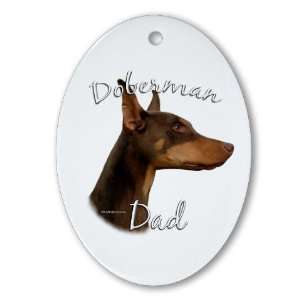  Dobie Dad2 Pets Oval Ornament by 
