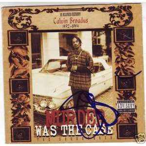 SNOOP DOGG signed *MURDER WAS THE CASE* cd cover W/COA 
