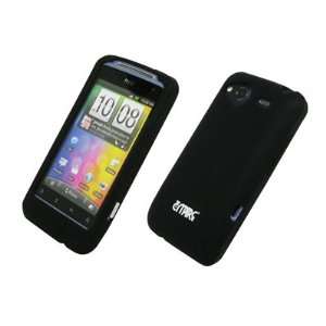  EMPIRE Black Silicone Skin Case Cover for HTC Salsa Cell 