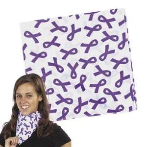  12 Purple Awareness Ribbon Bandannas Health & Personal 
