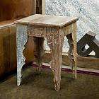 Uttermost Drusilla Round Wood Accent End Table Distressed Crackle 