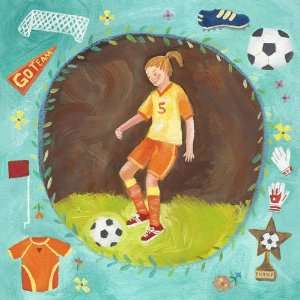    Oopsy daisy Soccer Star Girl Wall Art 14x14