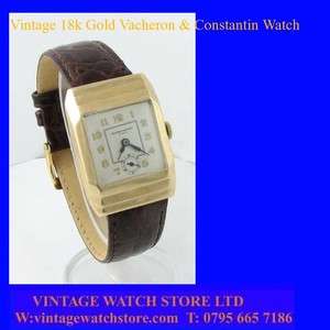 Vintage 18k Gold Vacheron & Constantin Wrist Watch 1939  