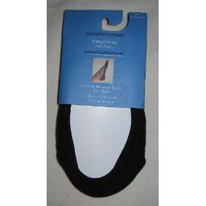   Cut Cotton Massage Liner Socks, Black   Size 2 (fits Shoe sizes 7 10
