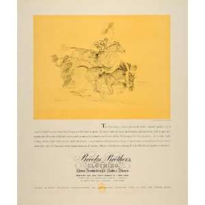   Ad Brooks Brothers Clothing Horse Racing Jockey   Original Print Ad