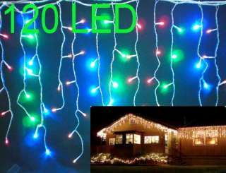 3M 120 Colour LED ICICLE Light String/Party/Easter  