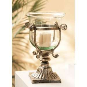   12 Glass Hurricane Style Votive Table Candle Holder