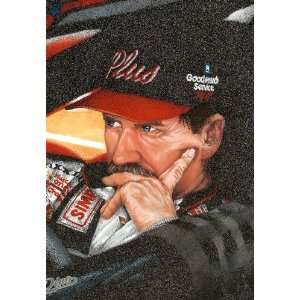  Dale Earnhardt (Face in Car) Gold Wood Mounted Sports 