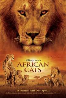 African Cats   original DS movie poster   D/S 27x40  