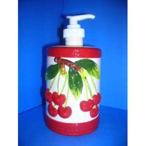  CHERRY 3 D Soap / Lotion Dispenser Cherries NEW