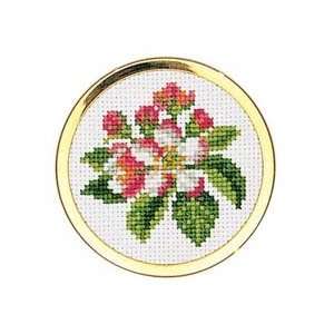  Apple Blossoms Handbag Mirror Counted Cross Stitch Kit 