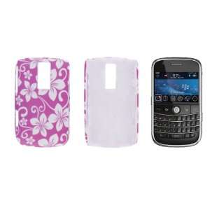   Plastic Amaranth Pink Flower Case for Blackberry 9000 Electronics