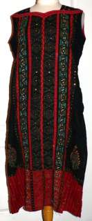 Ethnic Tribal Indian ? Embroidered Long Top Cover Up  