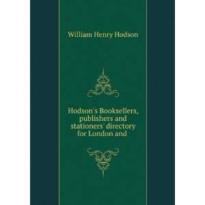  Hodsons Booksellers, Publishers and Stationers Directory 