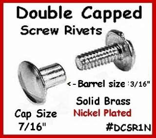 Nickel Screw TOGETHER Leather Rivets  