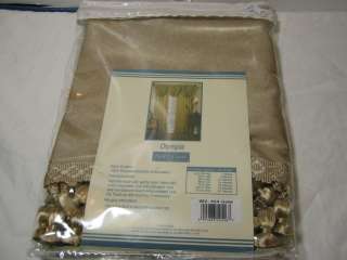 NORTH CREST HOME OLYMPIA WATERFALL VALANCE Gold 45x35 NIP  