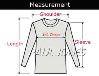 PJ Men’s Stylish Causal Long Sleeve T Shirt Round collar Size XS S M 