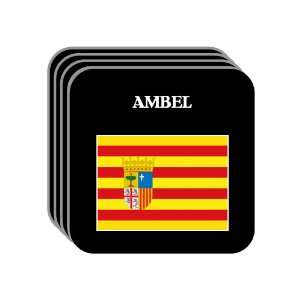  Aragon   AMBEL Set of 4 Mini Mousepad Coasters 