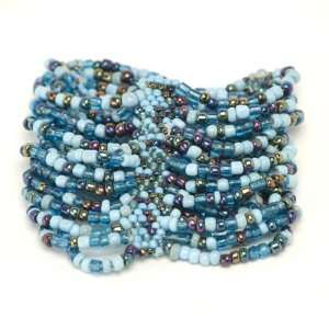  Women turquoise bead beaded aqua blue purple bracelet by 