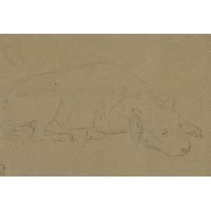   Frederick Lewis   24 x 16 inches   Edwin Landseers dog, Brutus