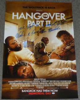   The Hangover 2 27x41 Poster PSA/DNA COA One Night in Bangkok  