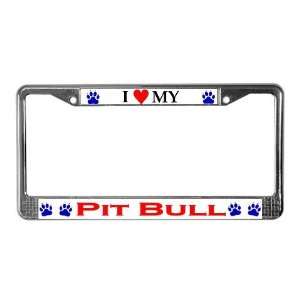 Pit Bull, Pitbull, Pittbull Pets License Plate Frame by  