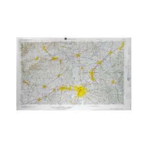 American Educational NI172 North Carolina Charlotte Map without Frame 