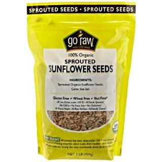 Go Raw Sprouted Sunflower Seeds, 1 Pound Bags (Pack of 3)