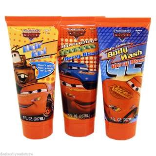 NEW Disney Cars Bath Set ( Shampoo Body Wash Hair Gel )  