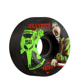  BONES David Gravette Shine STF Skate Wheels Black 52mm 
