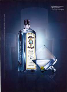 Bombay Sapphire Gin Ad* Martini *Marcel Wanders*design*  