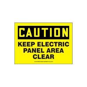 CAUTION Labels KEEP ELECTRIC PANEL AREA CLEAR Adhesive Vinyl   5 pack 