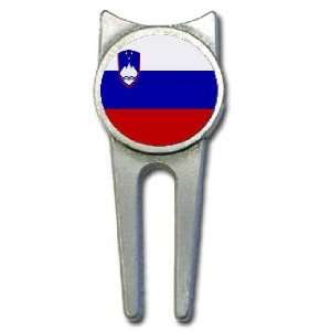 Slovenia flag golf divot tool