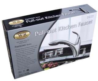 New Pull Out Brushed Nickel KITCHEN SINK FAUCET dual spray  