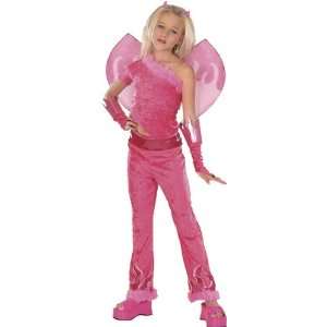 Child Pink Devil Angel Girl Costume   Top, Pants, Gloves 