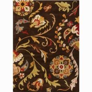  Bajrang BAJ8020 Brown 5 x 7 Area Rug