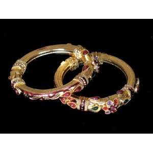   Kundan Meenakari Indian Jewelry Bracelets Bangles 