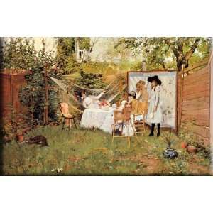  The Open Air Breakfast 30x20 Streched Canvas Art by Chase 