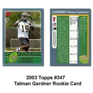  Topps New Orleans Saints Talman Gardner 2003 Rookie 