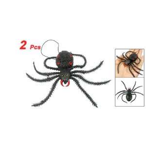  Como Black Soft Plastic Vividly Spider Strap Frighten Toy 