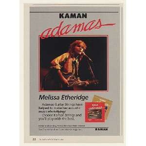  1989 Melissa Etheridge Kaman Print Adamas Strings Photo 