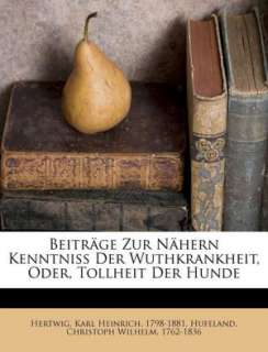   Der Hunde by Karl Heinrich 1798 1881 Hertwig, Nabu Press  Paperback