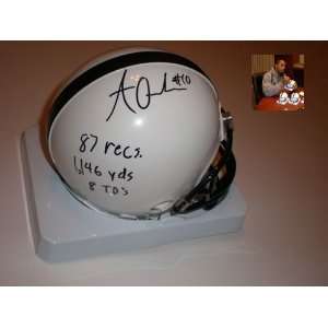 Andrew Quarless Autographed/Hand Signed Mini Helmet Penn State  